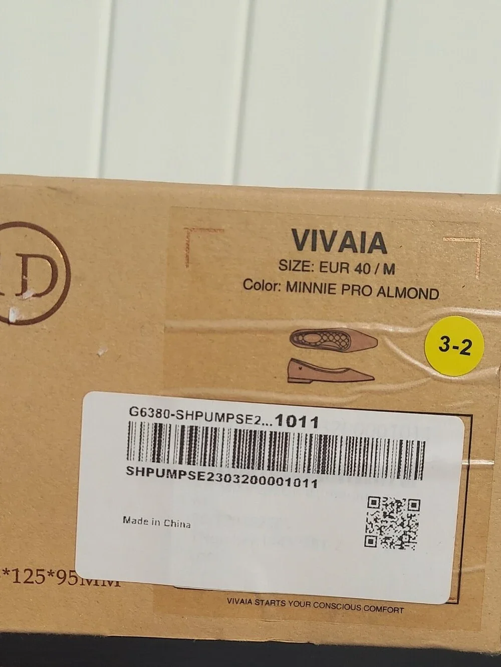 Vivaia Minnie Pro Almond Beige Knit Ballet Flat Womens Size 10 NWT Athleisure